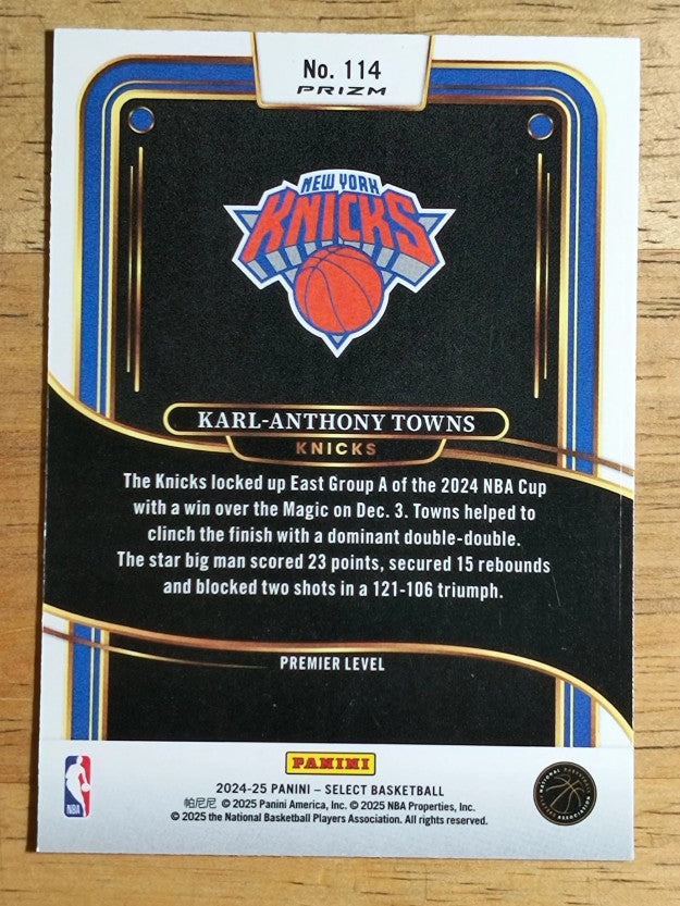 2024-25 Select Red Cracked Ice Prizms #114 Karl-Anthony Towns