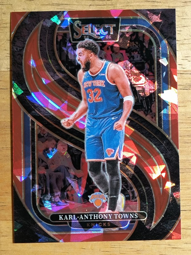2024-25 Select Red Cracked Ice Prizms #114 Karl-Anthony Towns