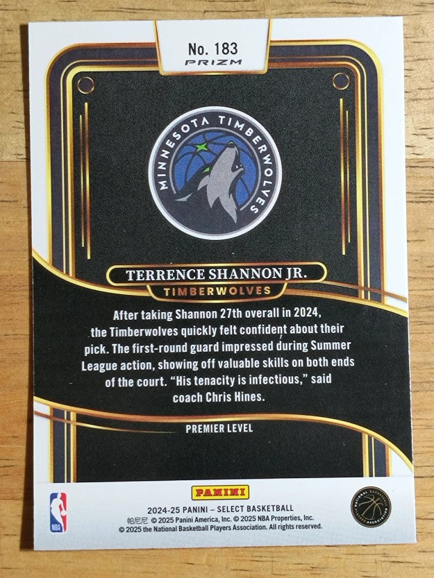 2024-25 Select Red Cracked Ice Prizms #183 Terrence Shannon Jr.