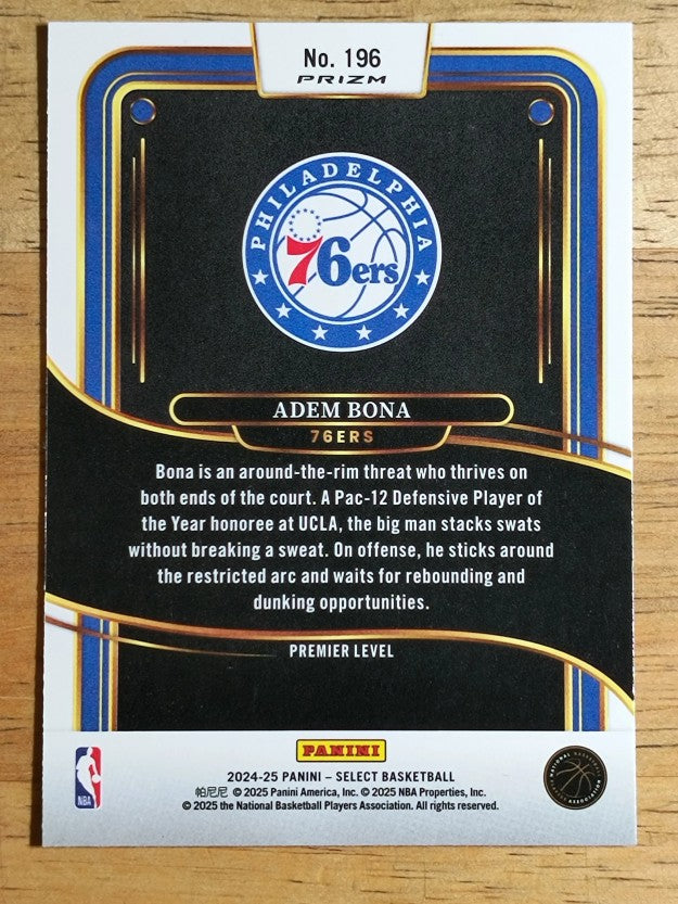 2024-25 Select Silver Prizms #196 Adem Bona