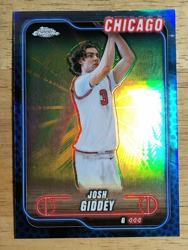 2024-25 Topps Chrome Blue Basketball Refractors #76 Josh Giddey