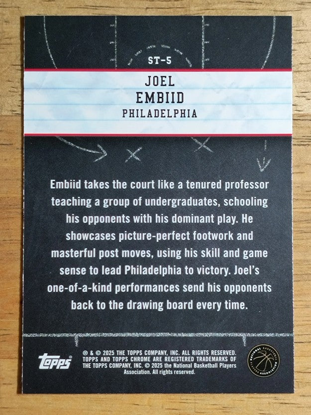 2024-25 Topps Chrome Show and Tell Blue Basketball Refractors #ST5 Joel Embiid
