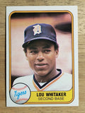 1981 Fleer #463 Lou Whitaker