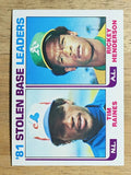 1982 Topps #164 Tim Raines/Rickey Henderson LL