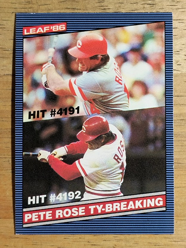 1986 Leaf/Donruss #209 Pete Rose HL/Ty-Breaking