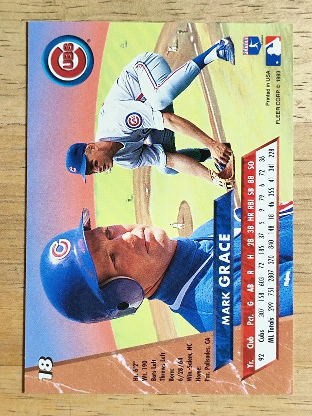 1993 Ultra #18 Mark Grace