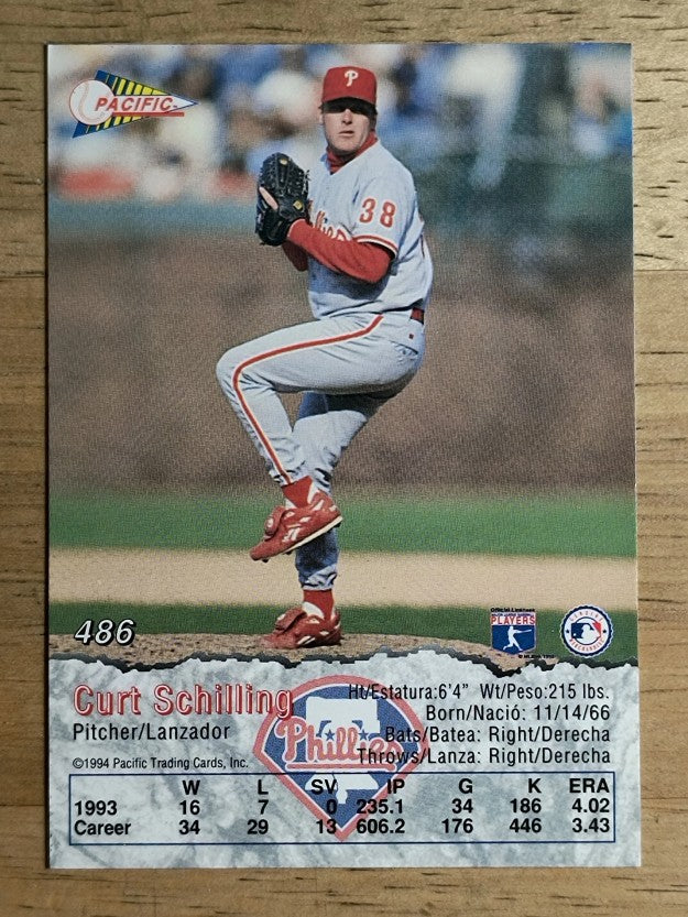 1994 Pacific #486 Curt Schilling