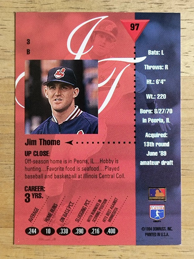 1994 Studio #97 Jim Thome