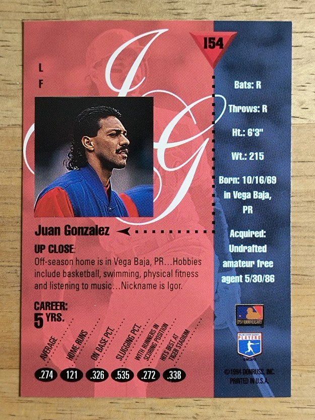 1994 Studio #154 Juan Gonzalez