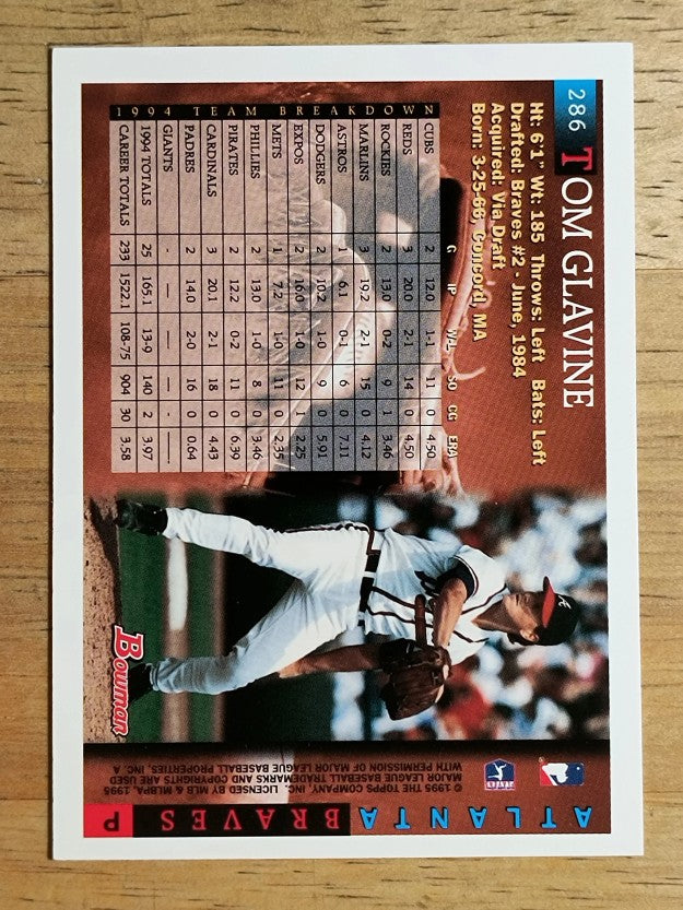 1995 Bowman #286 Tom Glavine