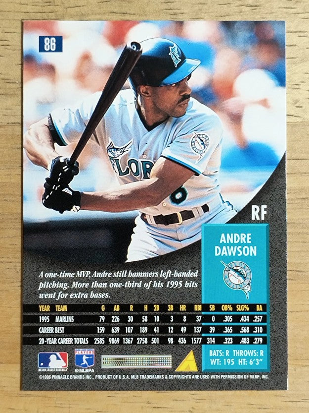 1996 Pinnacle #86 Andre Dawson