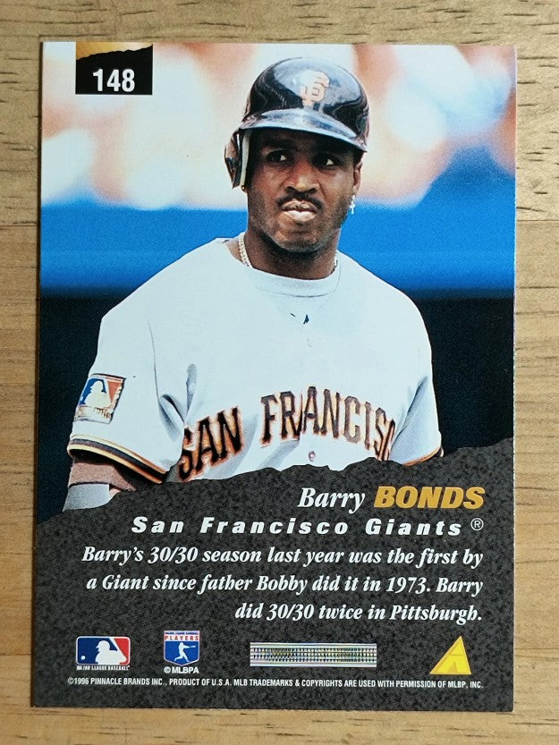 1996 Pinnacle #148 Barry Bonds NAT