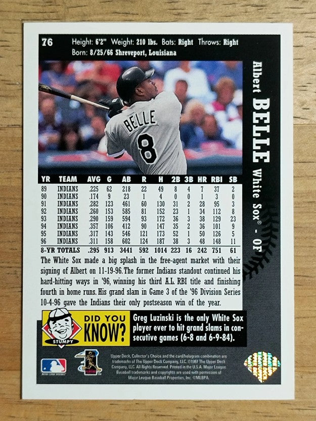 1997 Collector's Choice #76 Albert Belle