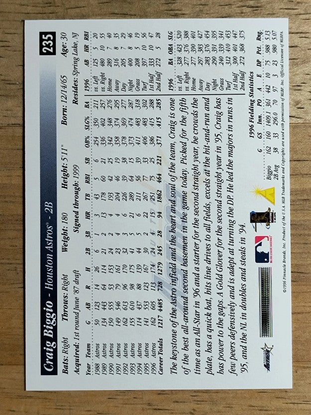 1997 Score #235 Craig Biggio