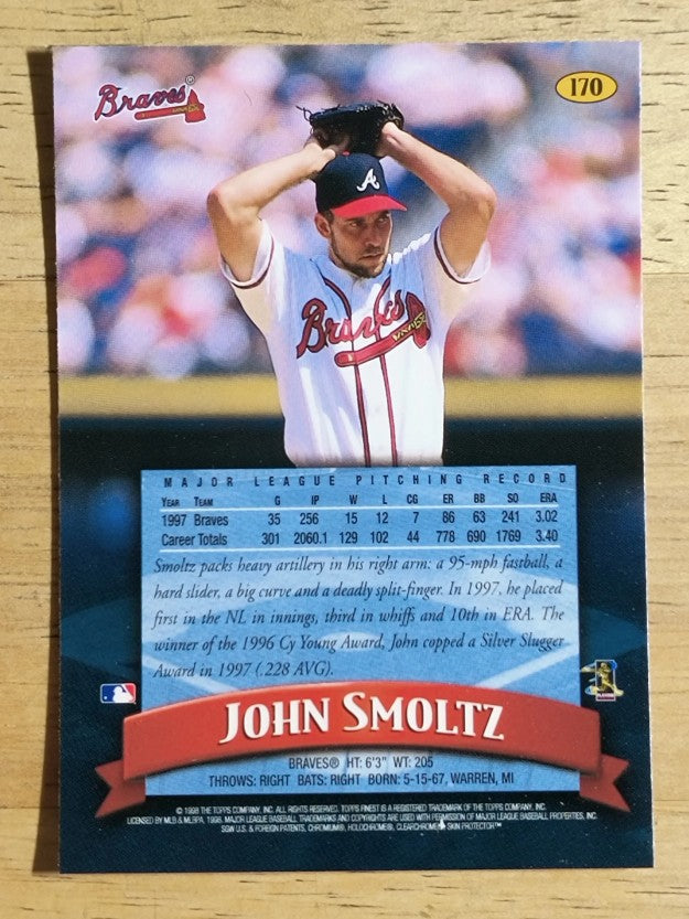 1998 Finest #170 John Smoltz