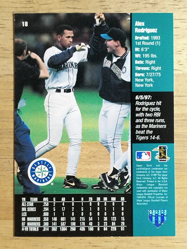 1998 Upper Deck #18 Alex Rodriguez GHL