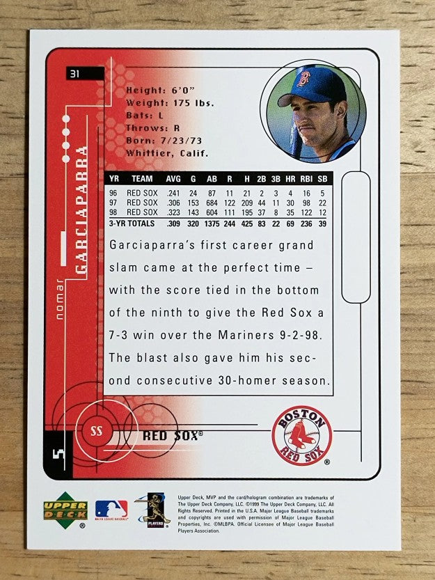 1999 Upper Deck MVP #31 Nomar Garciaparra