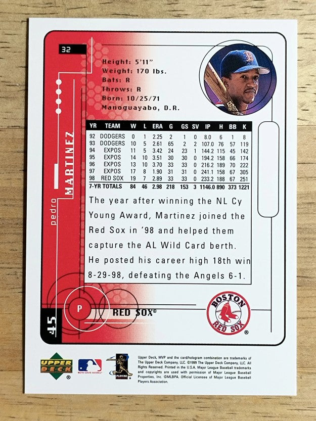 1999 Upper Deck MVP #32 Pedro Martinez