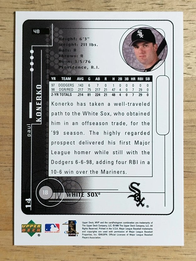 1999 Upper Deck MVP #48 Paul Konerko