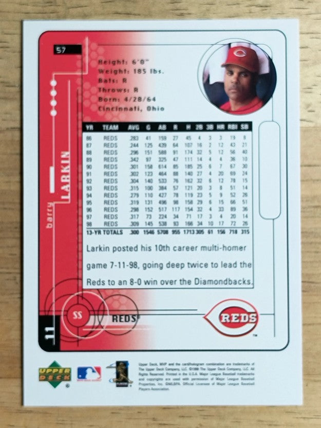 1999 Upper Deck MVP #57 Barry Larkin