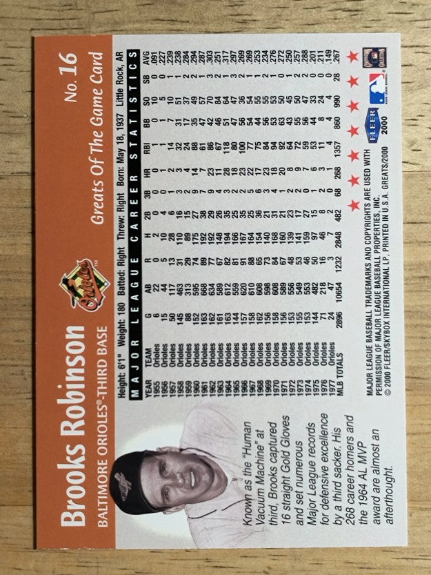 2000 Greats of the Game #16 Brooks Robinson