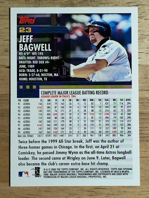 2000 Topps Opening Day #23 Jeff Bagwell