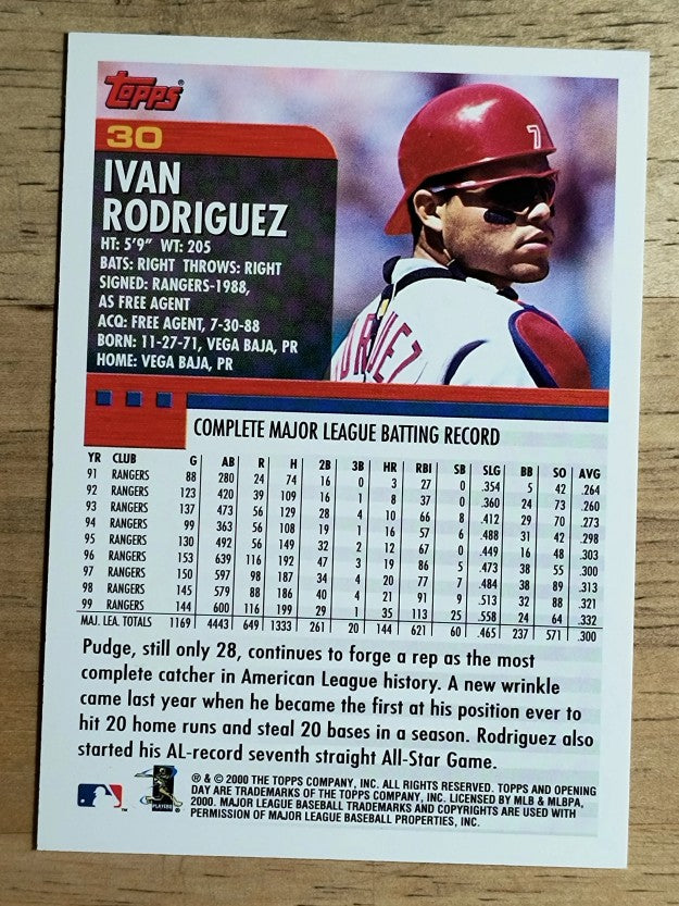 2000 Topps Opening Day #30 Ivan Rodriguez