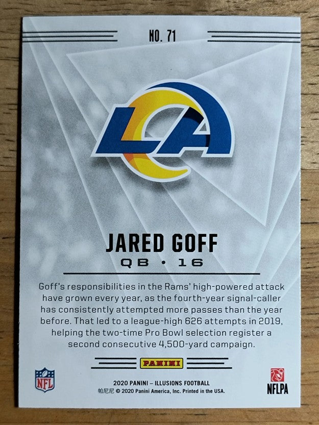 2020 Panini Illusions Retail #71 Jared Goff