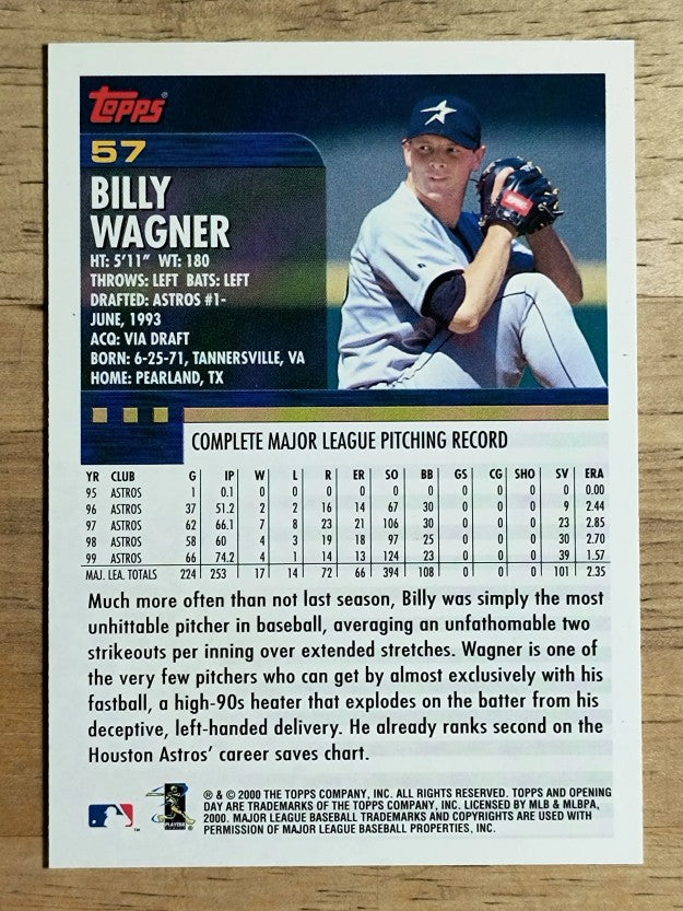 2000 Topps Opening Day #57 Billy Wagner