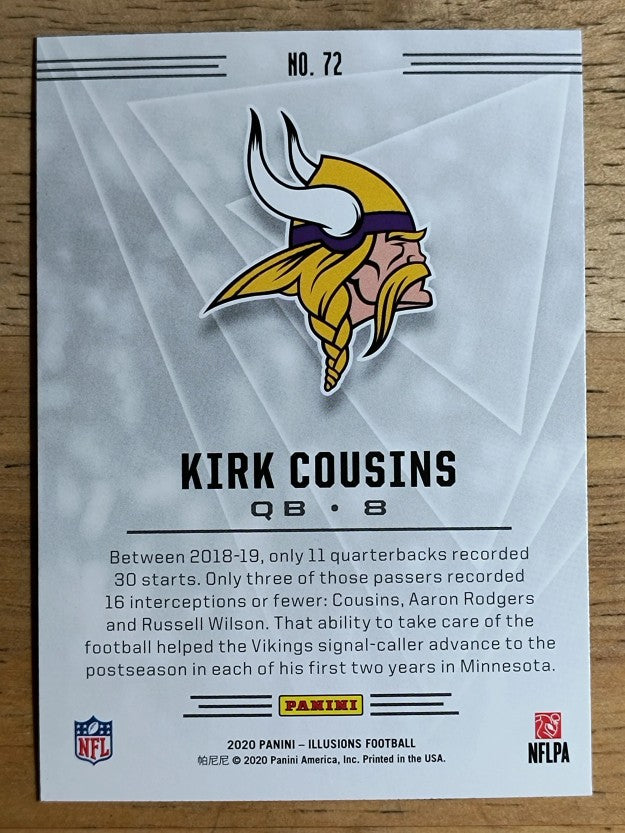 2020 Panini Illusions Retail #72 Kirk Cousins