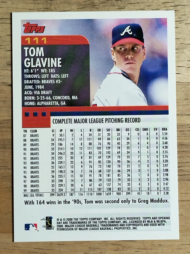 2000 Topps Opening Day #111 Tom Glavine