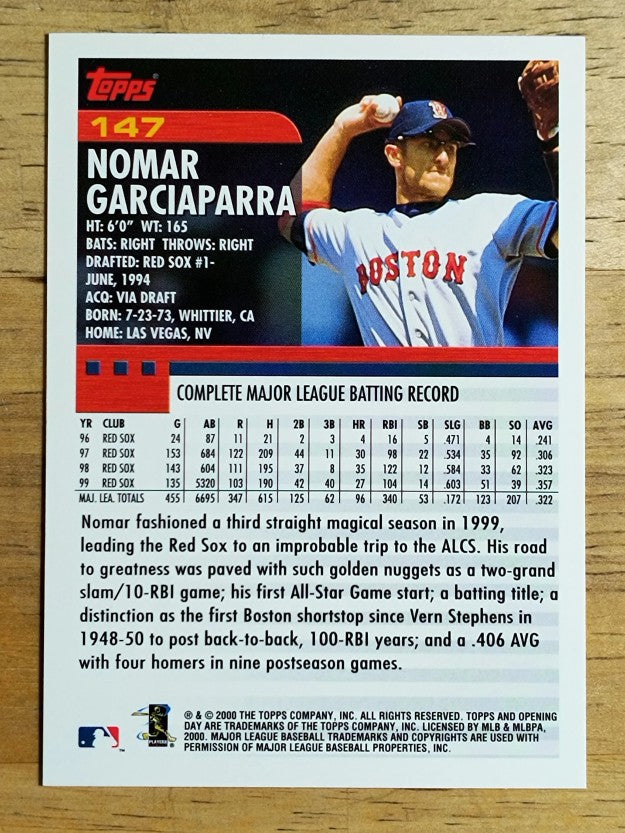 2000 Topps Opening Day #147 Nomar Garciaparra