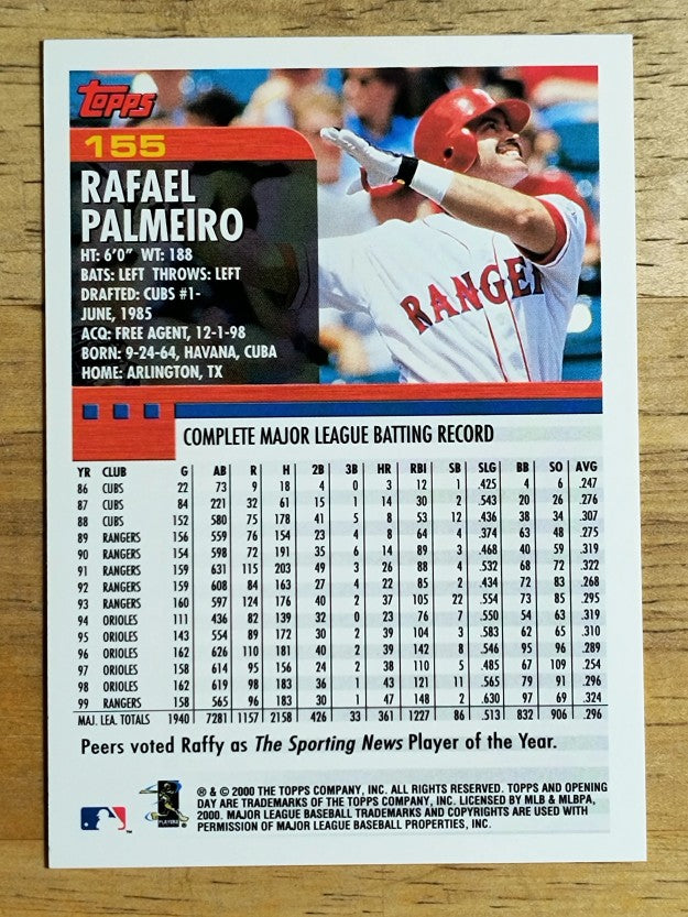 2000 Topps Opening Day #155 Rafael Palmeiro
