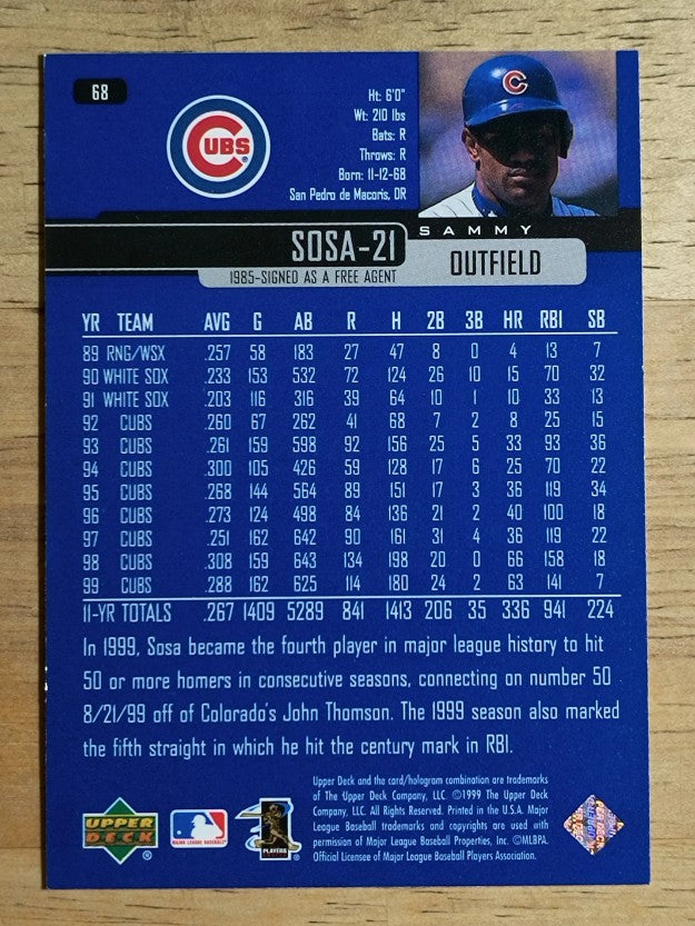 2000 Upper Deck #68 Sammy Sosa