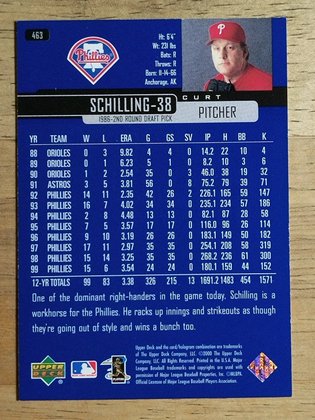 2000 Upper Deck #463 Curt Schilling