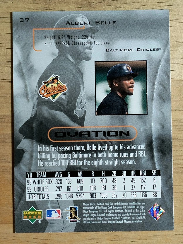 2000 Upper Deck Ovation #37 Albert Belle
