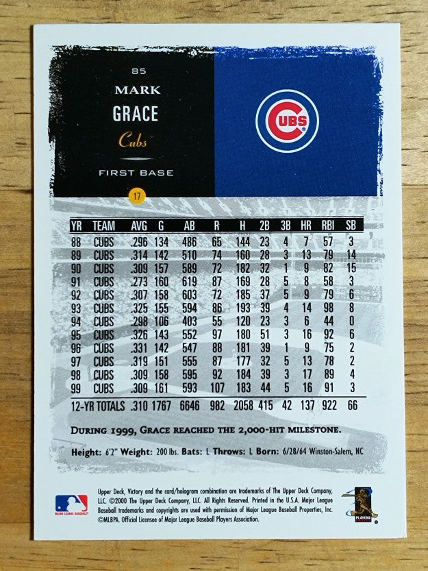2000 Upper Deck Victory #85 Mark Grace