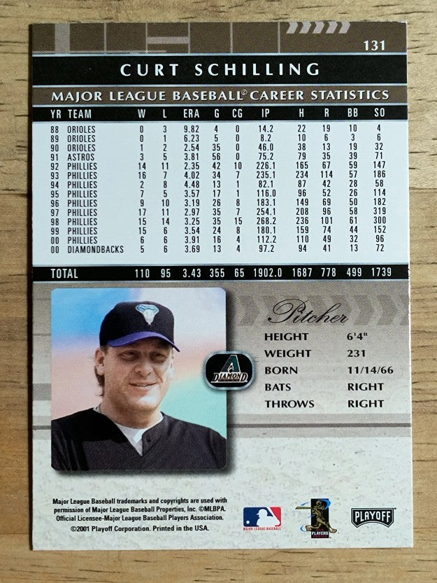 2001 Absolute Memorabilia #131 Curt Schilling