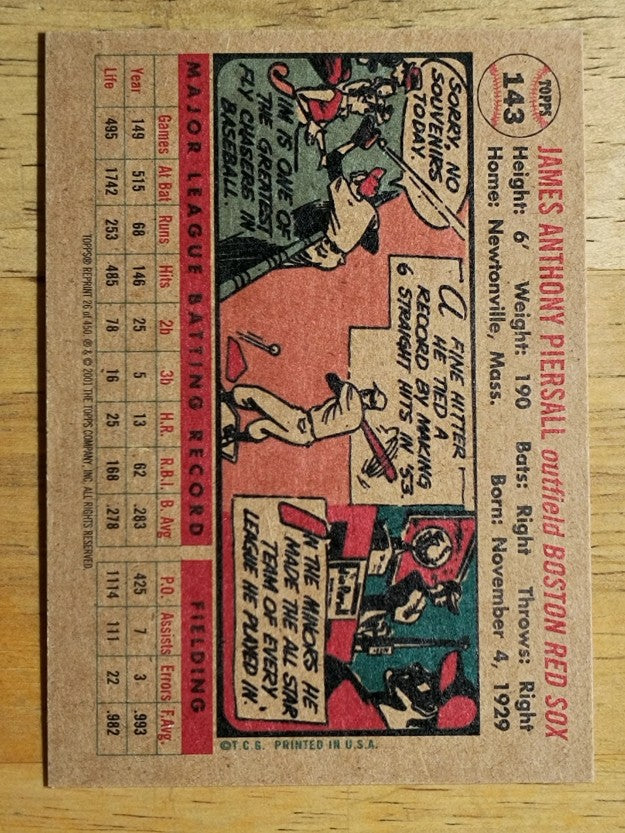 2001 Topps Archives #26 Jimmy Piersall 56