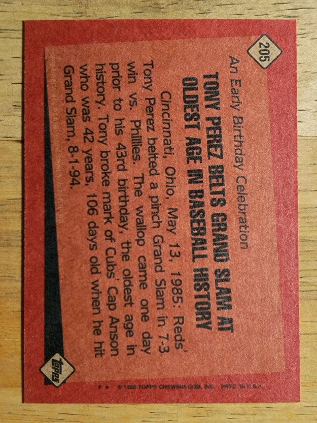 2001 Topps Archives #442 Tony Perez RB 86