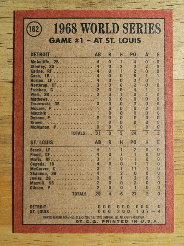 2001 Topps Archives #448 Bob Gibson WS 69
