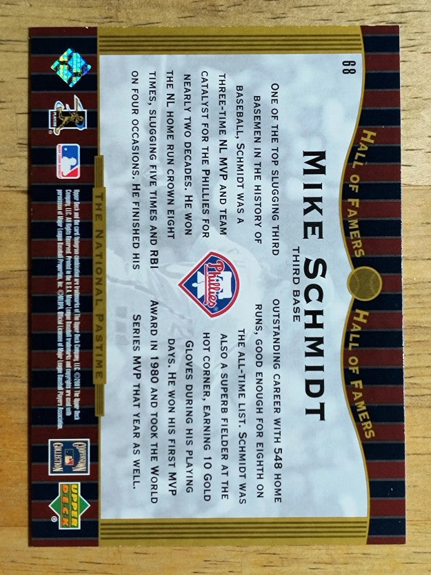 2001 Upper Deck Hall of Famers #68 Mike Schmidt NP
