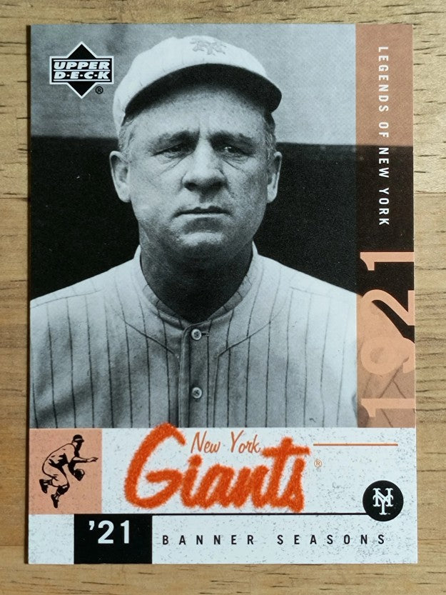 2001 Upper Deck Legends of NY #56 John McGraw BNS