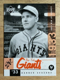 2001 Upper Deck Legends of NY #60 Mel Ott BNS