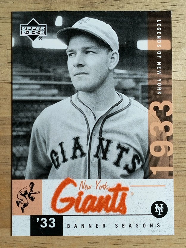 2001 Upper Deck Legends of NY #60 Mel Ott BNS