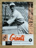 2001 Upper Deck Legends of NY #62 Carl Hubbell BNS