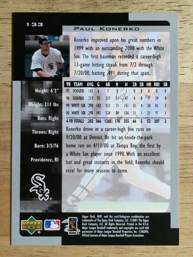2001 Upper Deck MVP #133 Paul Konerko
