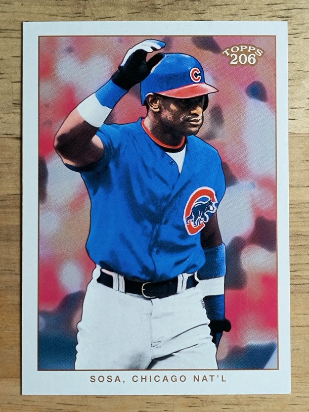 2002 Topps 206 #340A Sammy Sosa Blue Jsy SP