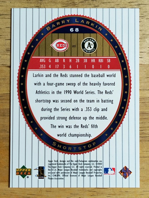 2002 Upper Deck World Series Heroes #68 Barry Larkin