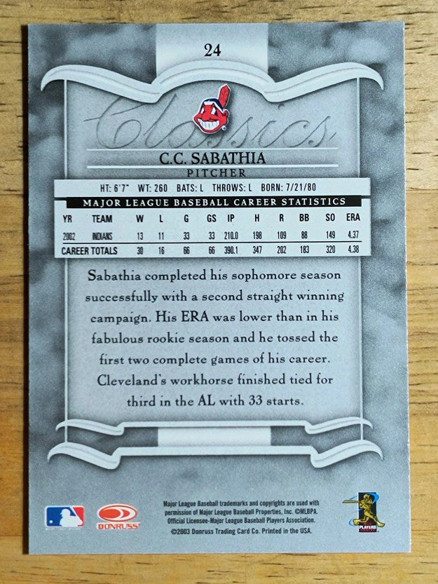 2003 Donruss Classics #24 C.C. Sabathia